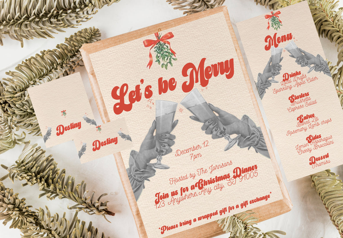 Lets Be Merry - Digital Invite Printable (WW Version)