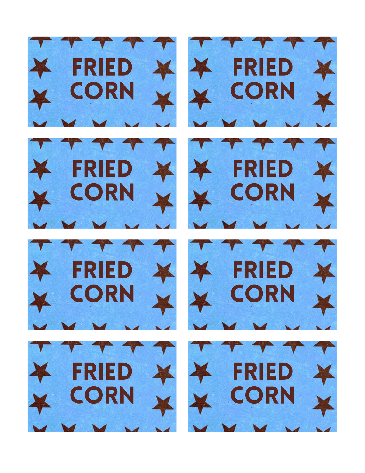 Red Stars and Light Blue Collection Template - Invitation, Menu, and Place cards