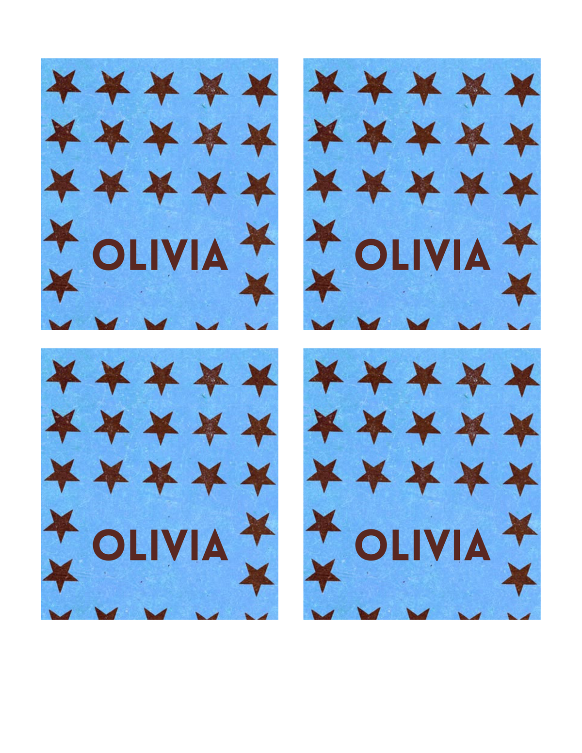 Red Stars and Light Blue Collection Template - Invitation, Menu, and Place cards