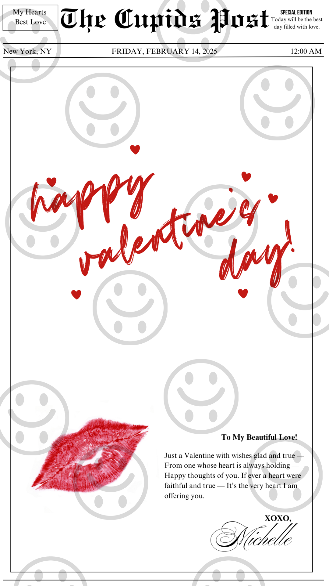 Newspaper Cupid Style eCard